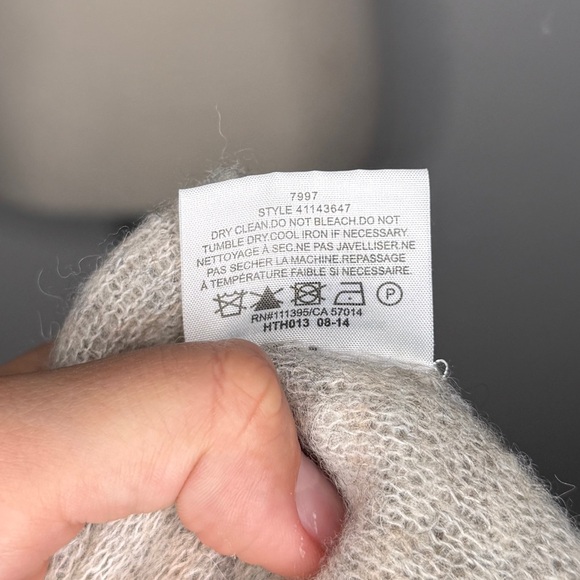 Tory Burch Gretchen Mixed Knit Turtleneck Sweater Cream Size S - Picture 8 of 8